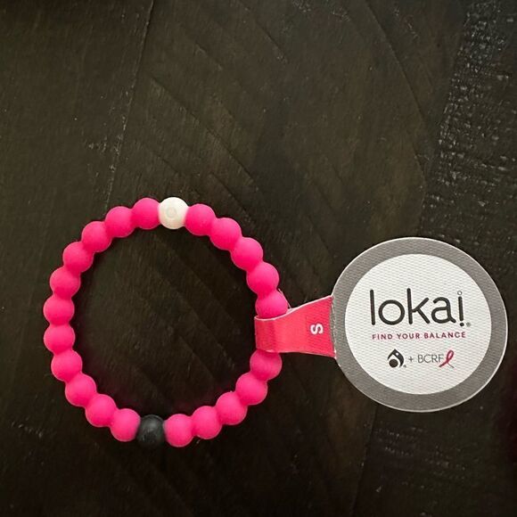 NWT Lokai Bracelet Pink Find Your Balance Breast Cancer Awareness S Beaded - Picture 5 of 7